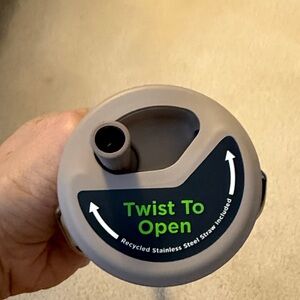 New Taupe Klean Kanteen TKWide Twist Cap with Straw.